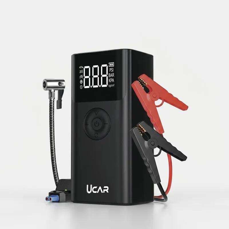 Bộ Kích Bình Ô Tô Đa Năng 4-in-1 UCAR Kích Bình, Bơm Lốp Ô Tô, Sạc Điện Thoại & Đèn