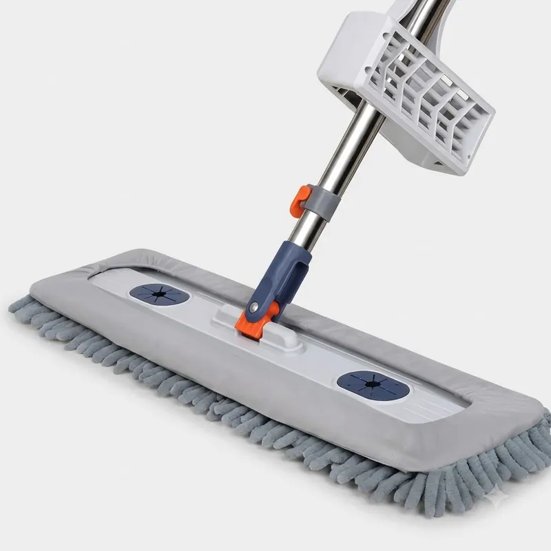 Cây Lau Nhà Tự Vắt KITIMOP CORAL Mã KTMC-01, Chổi Lau Nhà Tự Vắt Thông Minh Xoay 360 Độ, 2 Bông Lau