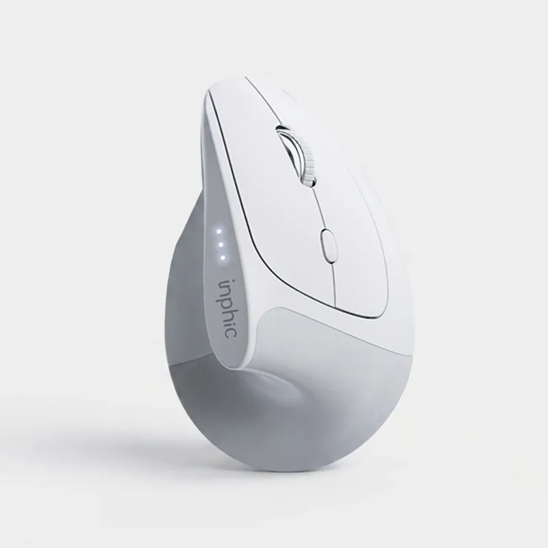 Chuột không dây công thái học SIDOTECH INPHIC X9 sạc pin bluetooth silent chống ồn Vertical Mouse wireless 2.4g máy tính
