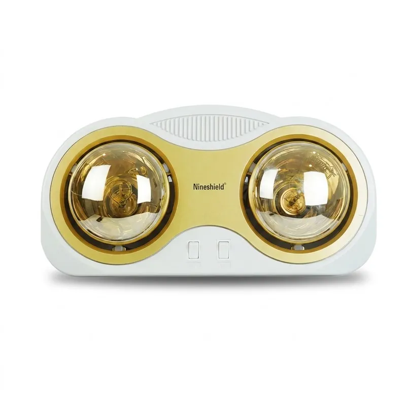 Đèn sưởi nhà tắm 2 bóng vòm Nineshield NS032B chống cháy nổ, tiết kiệm điện - Bảo hành 12 tháng