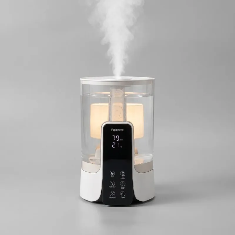 Máy phun sương tạo ẩm 6 Lít khử khuẩn UV FUJIHOME HM06EUV, máy xông tinh dầu Công nghệ Ultrasonic tạo ion âm