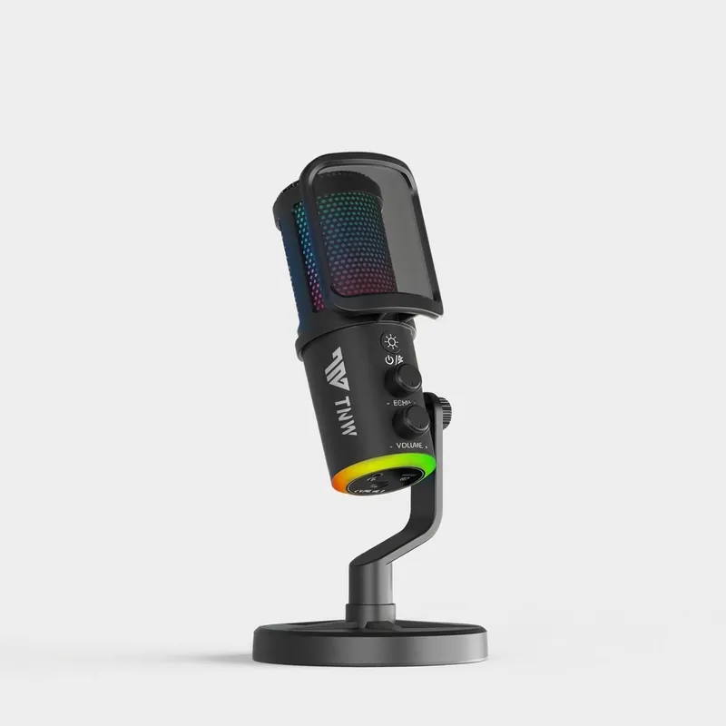 TNW K20 Condenser Mic Cardioid Thu Âm Chơi game Chất lượng cao RGB Microphone cho PC/game/livestream
