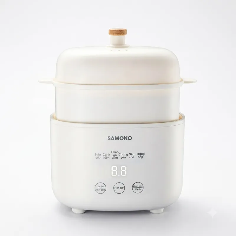 (Bản Nâng Cấp) Nồi nấu chậm đa năng SAMONO SW-SC10 dung tích 1L phiên bản tiếng Việt - Hàng chính hãng BH 1 năm