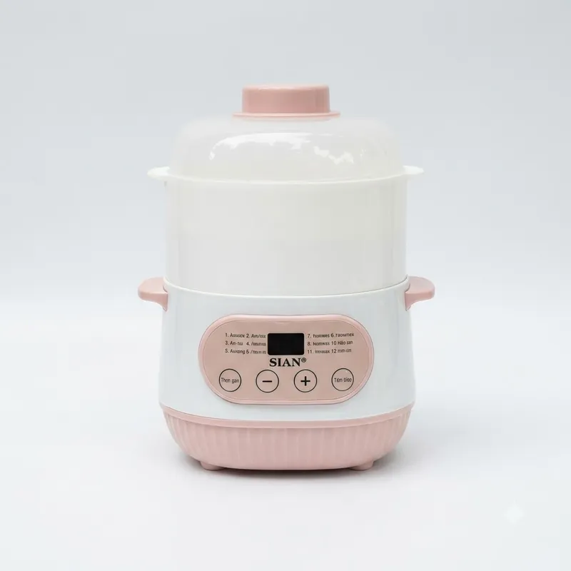 Nồi nấu cháo cho bé SIAN 1.0L ❤️Tiếng Việt - Chính Hãng❤️nấu chậm ninh xương chưng yến hầm cách thủy bảo hành 6 tháng.