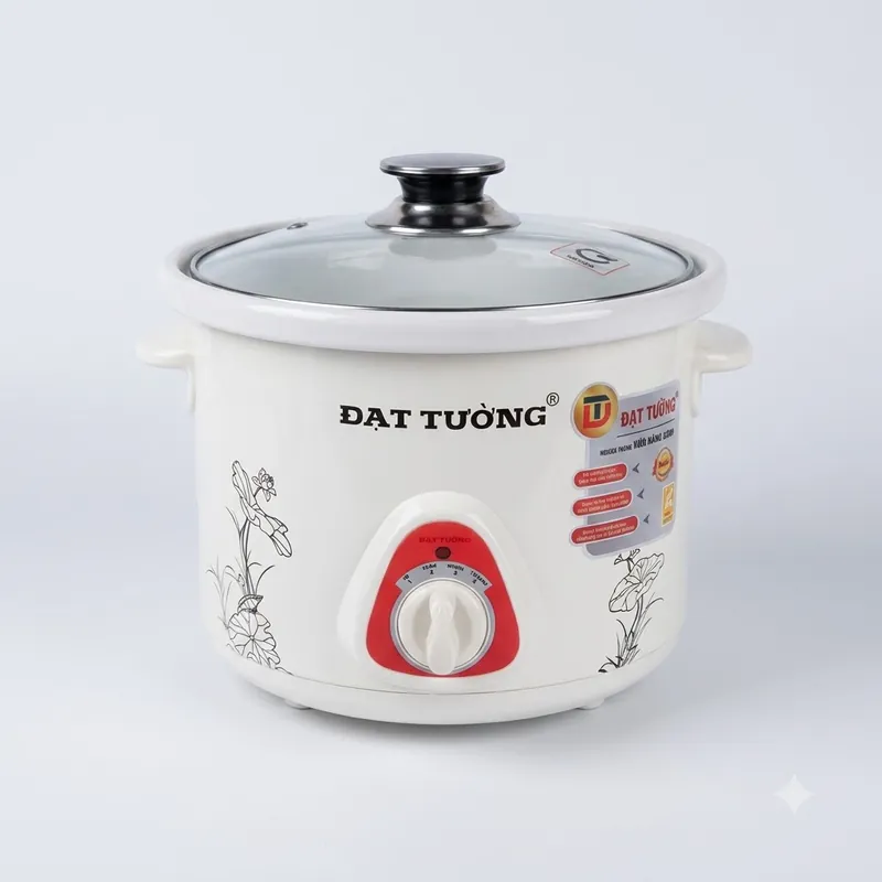 Nồi nấu chậm ĐẠT TƯỜNG nồi điện đa năng ruột gốm sứ - hàng chính hãng
