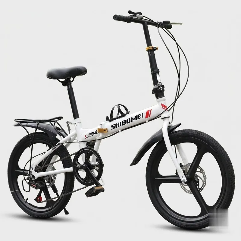 Xe đạp gấp gọn Shibomei bánh 20inch, 6 tốc độ, gacbaga ngồi sau - xe đạp thể thao gấp gọn
